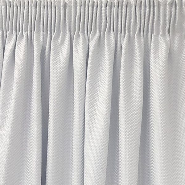Taped -Waffle Weave White -Lined Curtain image