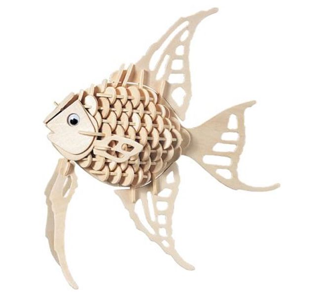 Angel Fish 3D Puzzle Wooden 3D Model