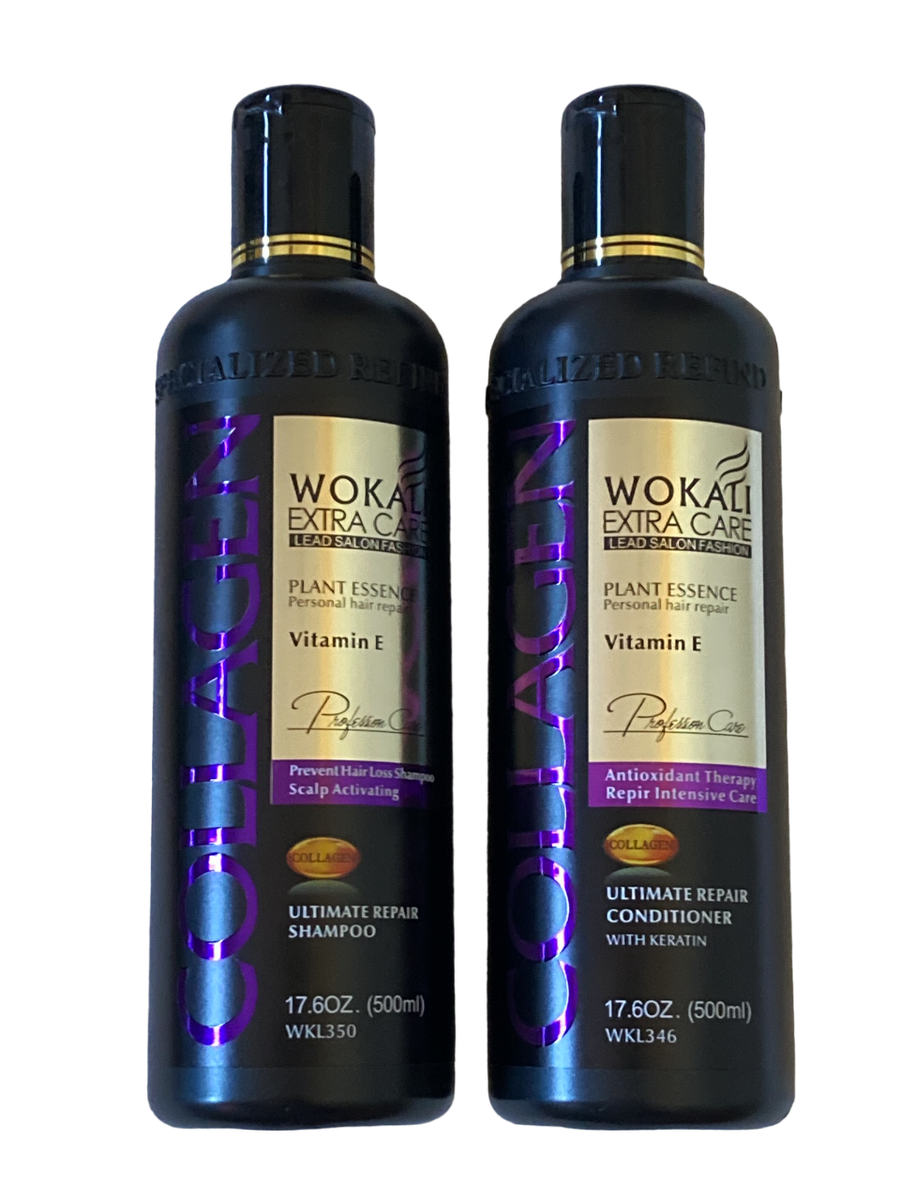 Wokali Ultimate Repair Shampoo & Conditioner Pack Collagen