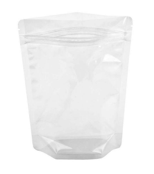 Stand Up Resealable Pouch Bags - Pack of 50 130mm x 150mm Clear