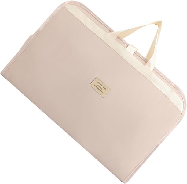 Hanging Hook Handbag Foldable Travel Storage Cosmetic Bag Pink