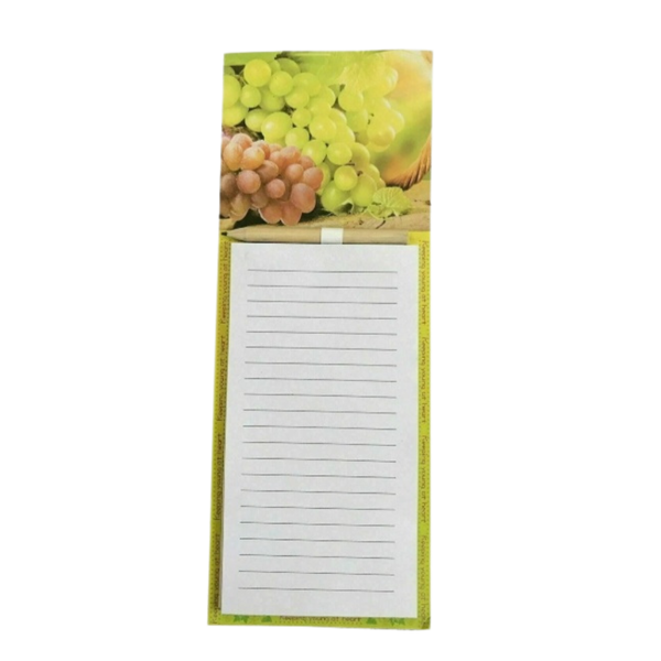 Magnetic Fridge Notepad - Fruit Design Grocery &amp; To-Do List Pad