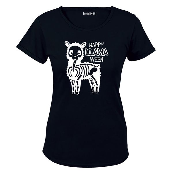 Happy Llama-ween Halloween Ladies - T-Shirt