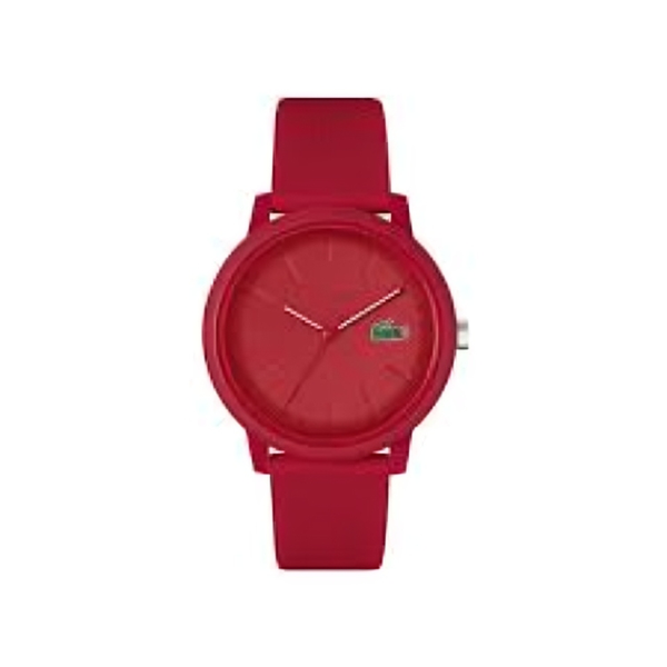 Men's Lacoste.12.12 Red Silicone Strap Watch 2011173