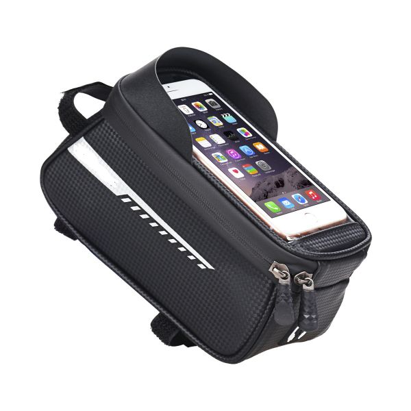 Front Frame Bag for Mountain Bicycles,Waterproof,Phone Pouch Below 6.5''