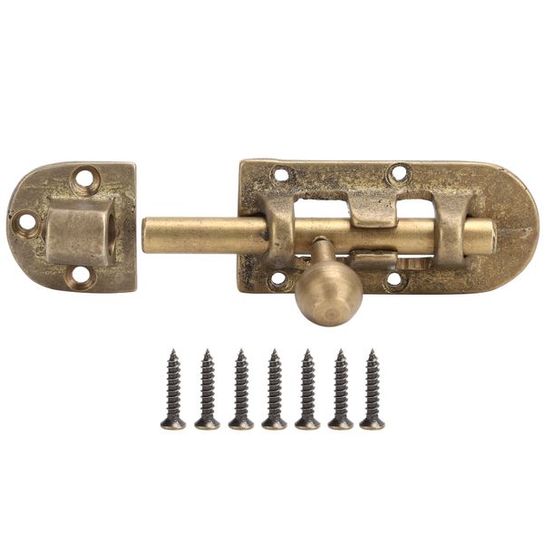Vintage Brass Door Latch and Sliding Lock for Windows