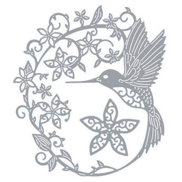 Craft Stationary Embossing Hummingbird Steel Template Stencil(12.4cm)
