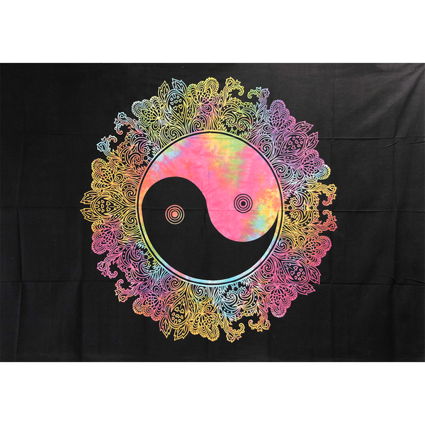 SKA Tie-Dye Single Tapestry Throws - Yin Yang