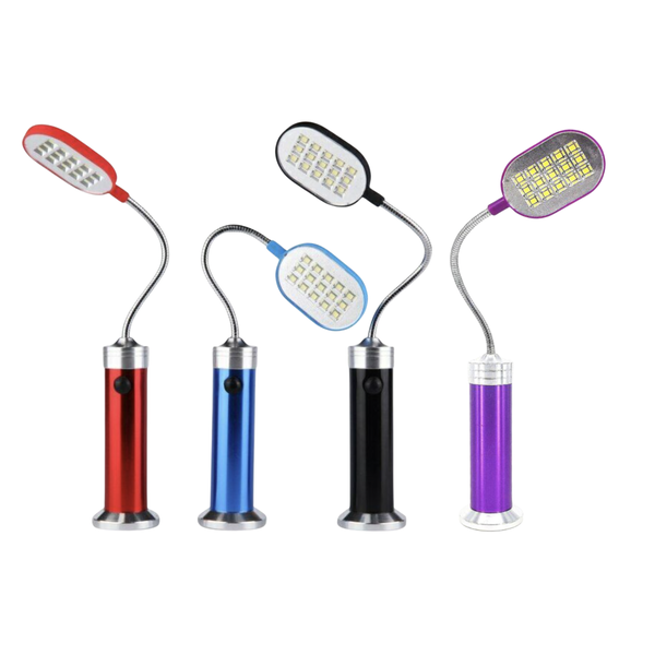 Portable Flexible 15 LED Magnetic Lamp - 4 Pack