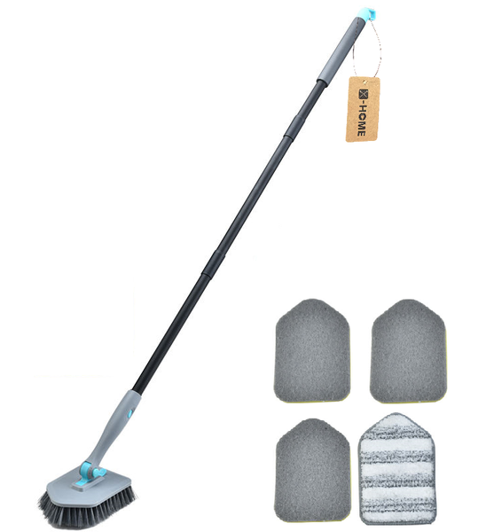 X-HOME Long-Handle Multi-Functional Cleaning Brush - Scrub / Scour / Wipe