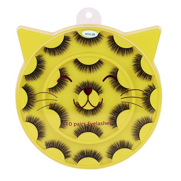 Reusable Thick Curly False Eyelashes Natural Vol image