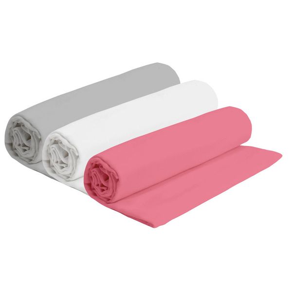 PepperSt Baby Collection – Baby Receiving Blanket – Grey, White &amp; DarkPink