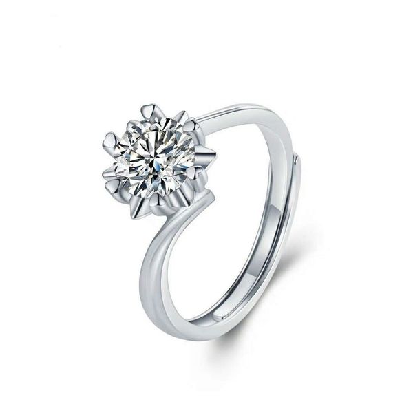 Ring Jewellery 1 Carat 2 Carat Moissanite Adjustable Ring