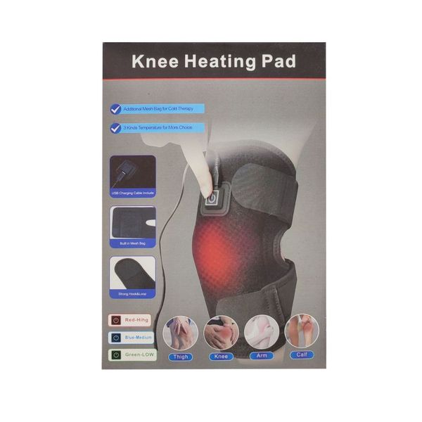 USB Rechargeable Heating Pad Adjustable Pain Relief for Knees/Thighs/Arms