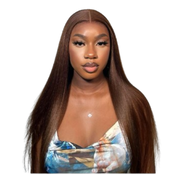 Brown Brazilian Hair Full Frontal Wig.