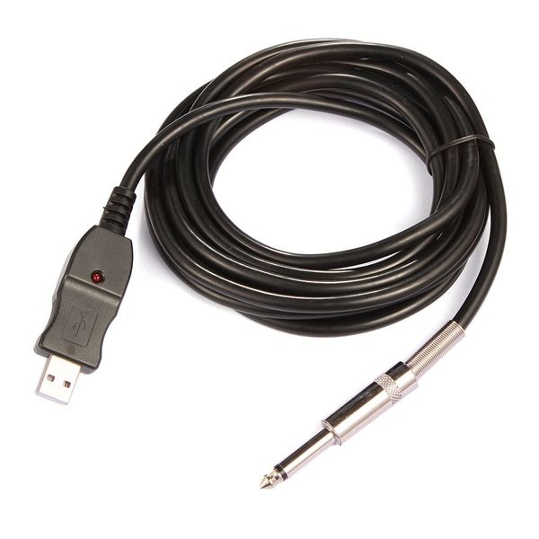 3 Meters Guitar To Pc Usb Recording Cable Lead Adaptor 6.5Mm