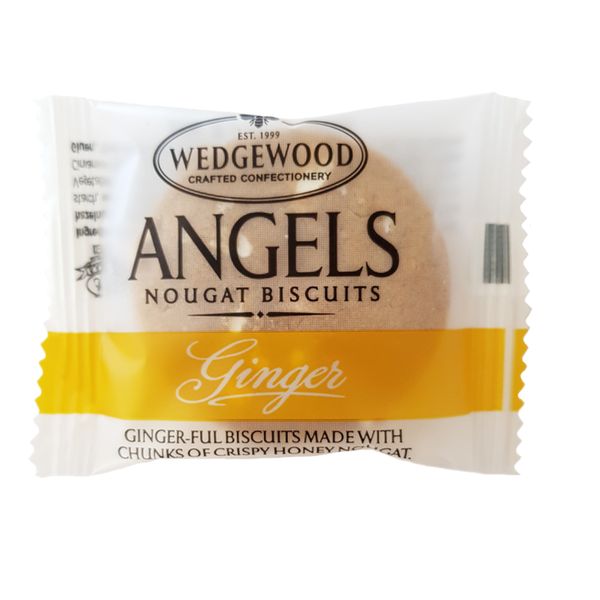Angels Honey Nougat Biscuits - Ginger Single Serving (Box of 60)