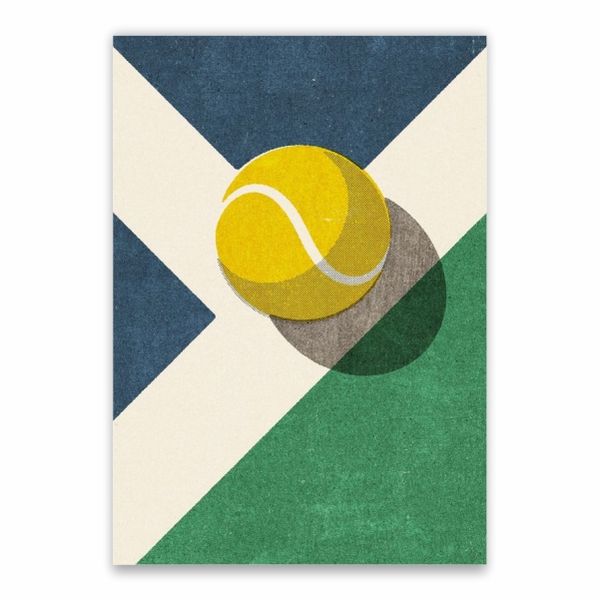 Tennis Ball Court Poster - A1