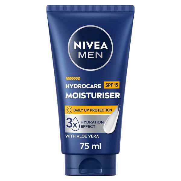 NIVEA MEN Hydrocare Moisturising Face Cream SPF 15, Hydration, 75ml