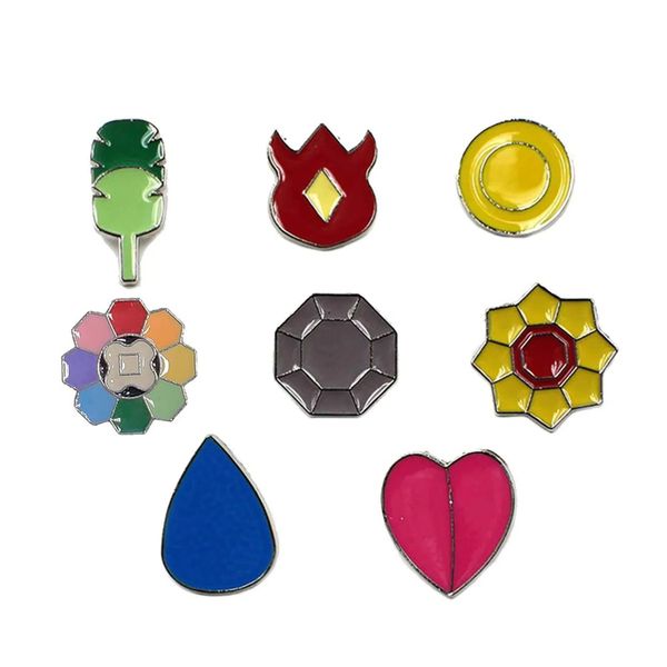 Pokemon Generational Detailed Gym Badge Set