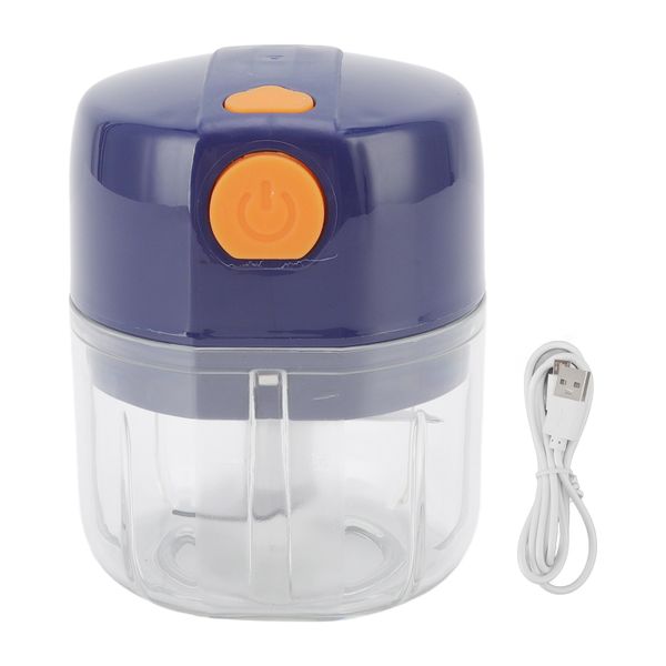 Garlic Chopper Electric Blue 3 Blade Design 250mg Mini Vegetable Chopper