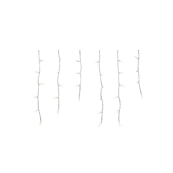 Led Icicle Green Wire Clear Bulbs C/W Controller