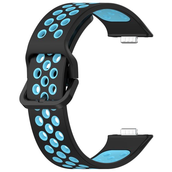 Silcone Strap for Huawei Watch Fit 3-Black &amp; Blue