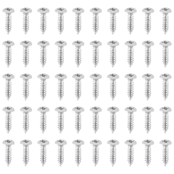 50x Guitar Bass Screws Parts for Scratchplates Pickguard, Silver
