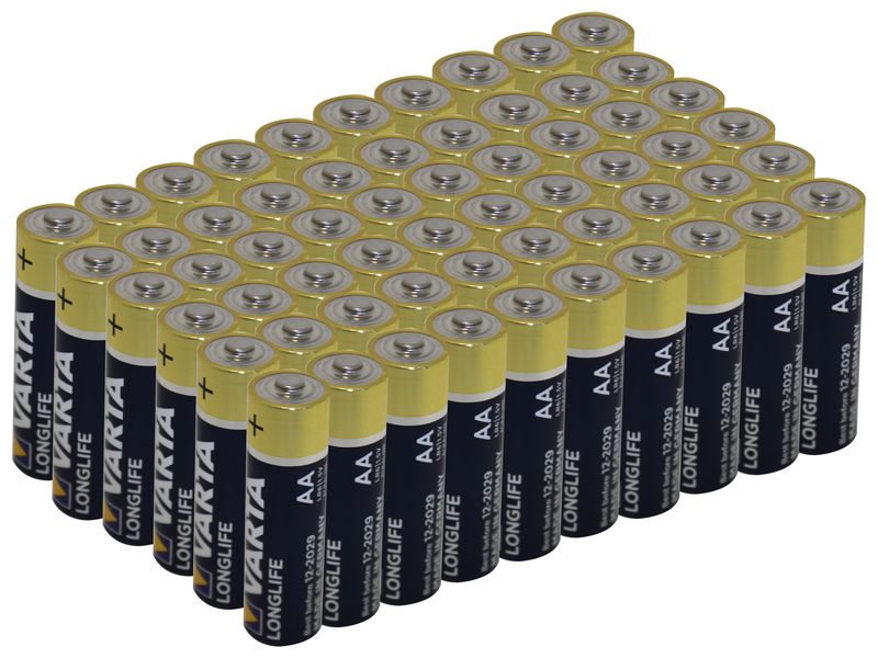 Varta - Longlife Batteries AA Bulk Pack 60 Pieces (10X6Packs)