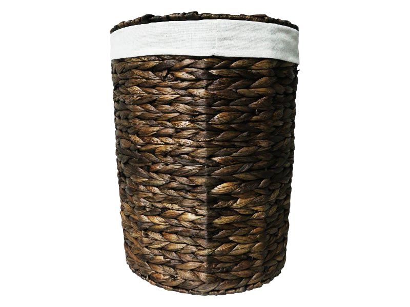 George &amp; Mason Woven Seagrass Laundry Basket Round Dark Brown - Medium