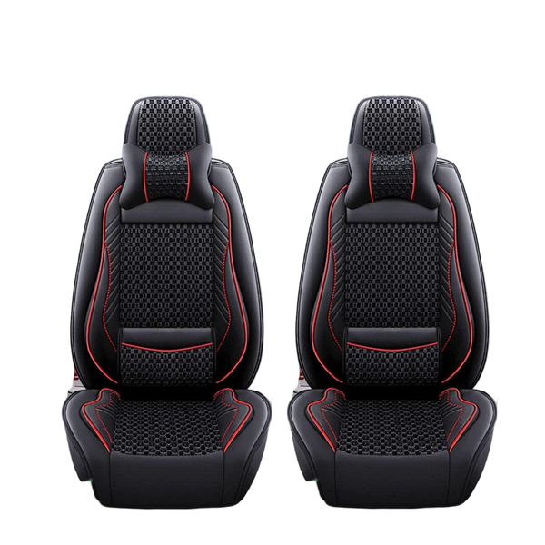 5-Seater PU Leather Car Seat Covers with Headrest &amp; Lumbar