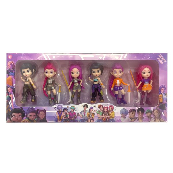 6 Pcs Actions Figures Set,Demon Hunters Characters Demon Hunters Home Decor