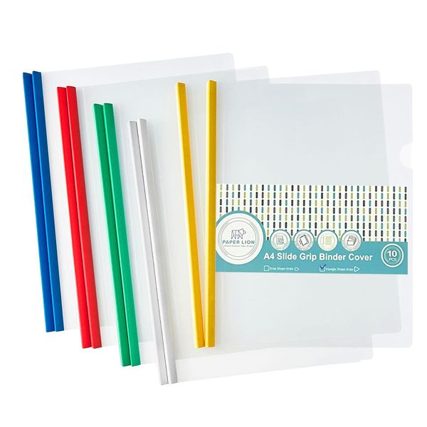 10 pcs A4 Slide Triangle Grip Binder Cover - Colourful Collection