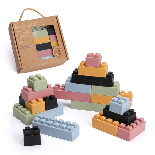 Little Luna Silicone Stacking Building Blocks