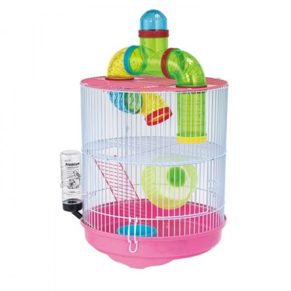Round Hamster Cage with Funky Tubes