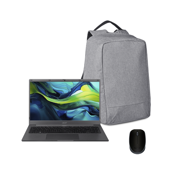 Acer As Lt 15 Intel N4500 + Palencia Anti-Theft Bag + Logitech Mouse Bundle