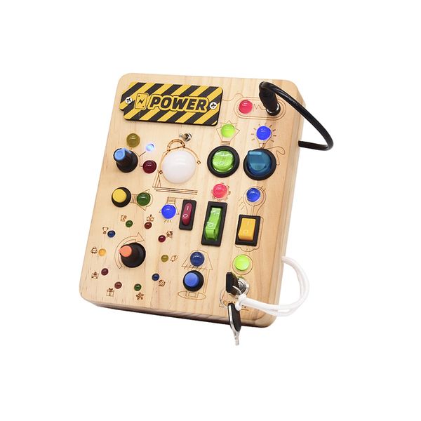 Montessori Toddler Busy Board 23 Led Wooden Sensory Board Educational Toy