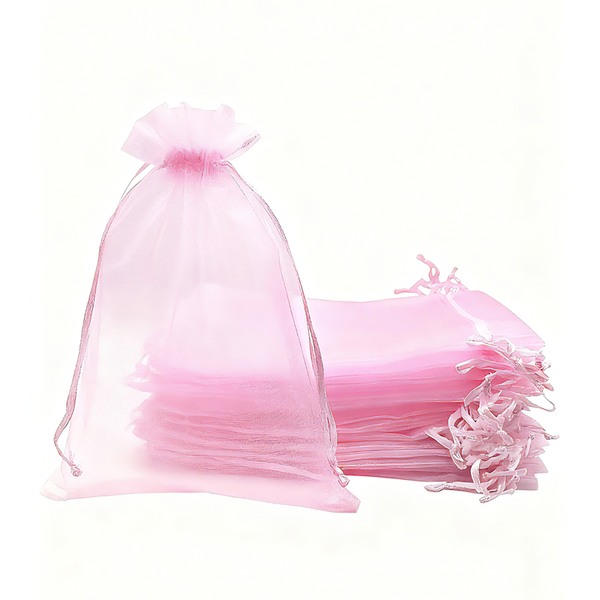 13x18CM Organza Bags, Small Mesh Drawstring Gift Bags for Wedding Favor Etc