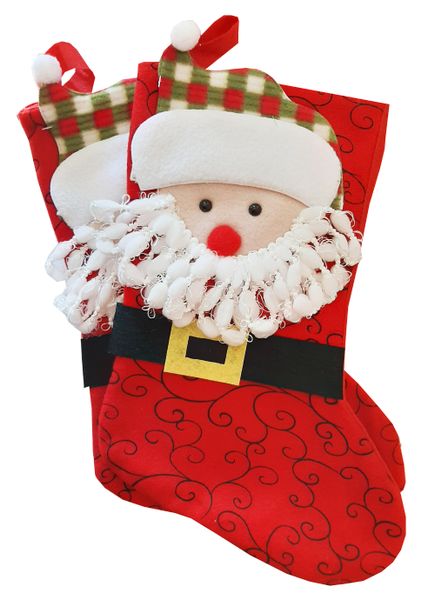2pc LargeChristmas Hanging Stocking - Santa Clause