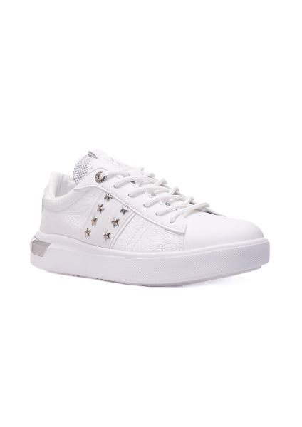 Soprani - Club Nappa Glitter Low Cut Sneakers - White