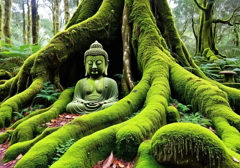 Canvas Wall Art - Green Buddha