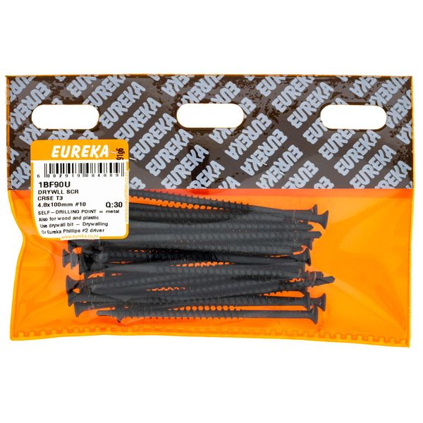 EUREKA Drywall Screw Coarse Thread T5 tip 4.8 x 100mm #10 Q:30 1BF90U