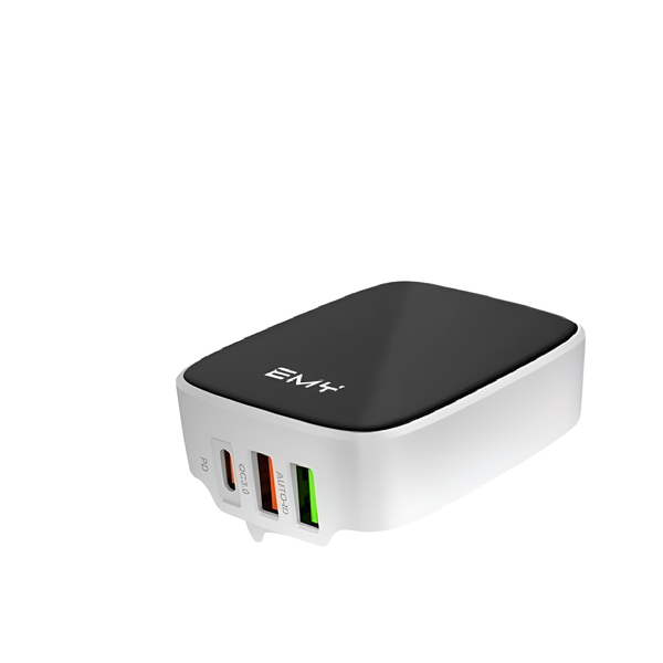 EMY T/C A0307C 32W PD+QC Micro 3 port Chargering block