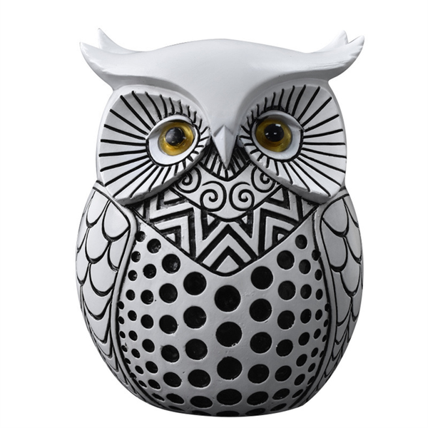 White Owl Ornament Resin Statue Animal Craft