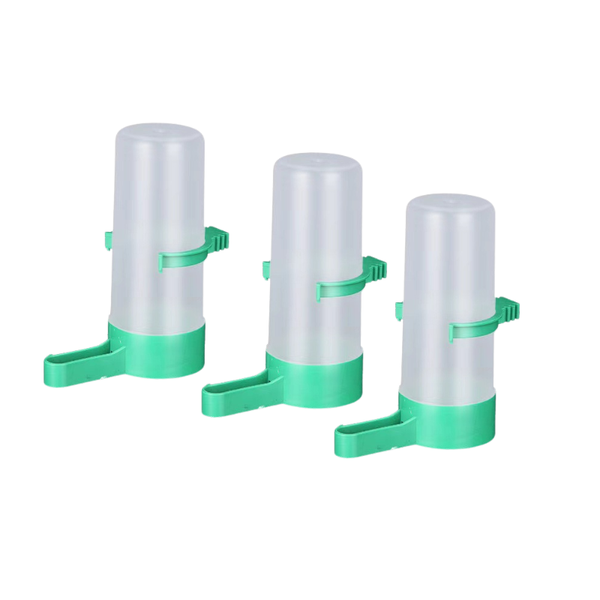 3pcs Small Parrot Bird Drinking Cage Waterer Chicken Parrot Starling Medium