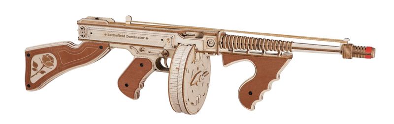 Robotime Submachine Gun Wooden Kit - 70cm - 275 pieces
