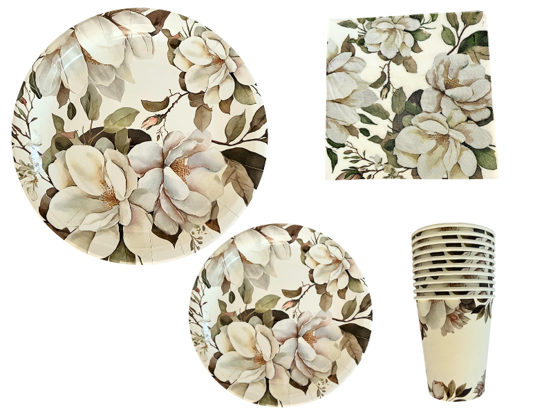 Floral Minimalistic Party Decorations - 50 pieces