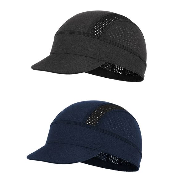 Cycling Skull Cap with Sun Visor, Helmet Liner Beanie, Fits Under Helmets