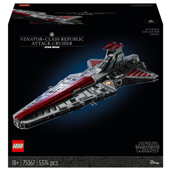 LEGO® Star Wars™ Venator-Class Republic Attack Cruiser™ 75367 Building Toy Set - 5,374 Pieces