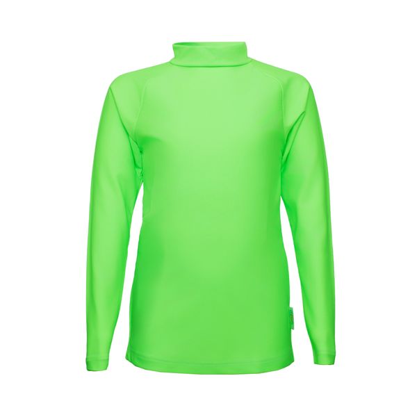 Bright Neon Swim Rash Vest Beachwear, Long Arms, High Neck Cover
